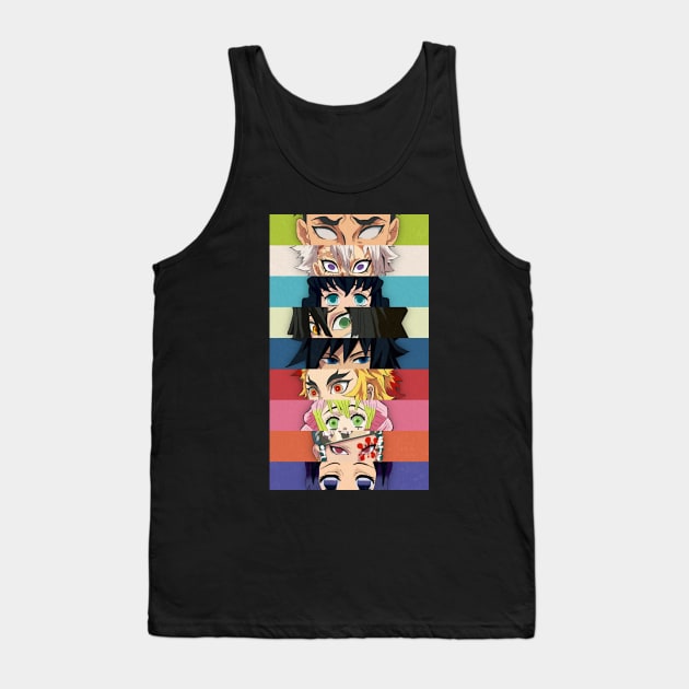 The 9 Hashira Demon Slayer Tank Top by VegatchuSaga